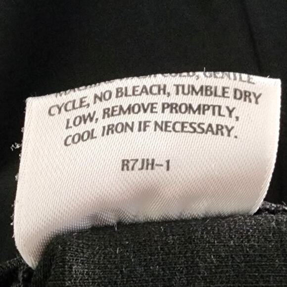 Eileen Fisher Rayon Nylon Stretch Wide Leg Ponte Pants Black Large - Picture 6 of 11